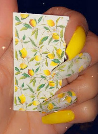 Lemon nail wraps