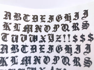 Black Old English Letters