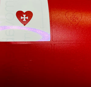 Heart Cross Stencil