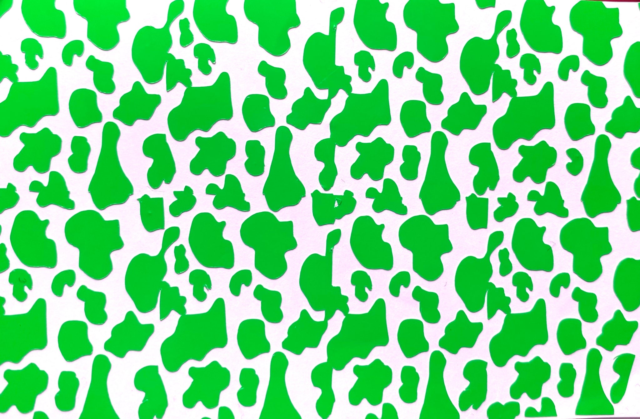 Neon Green Cow Print