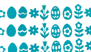 Teal Easter Decals