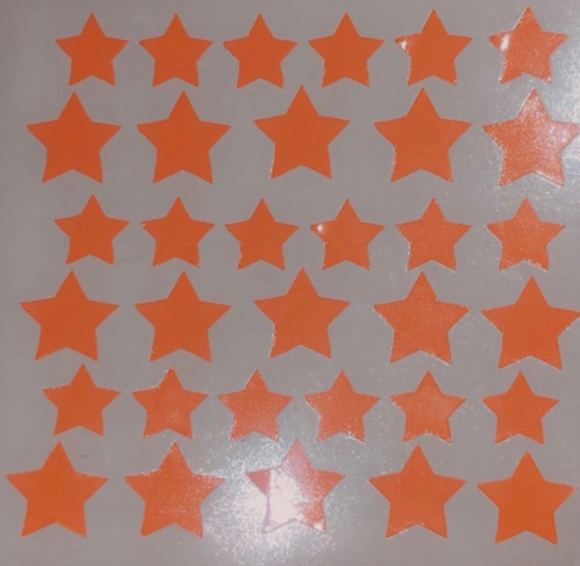 Neon Orange Stars