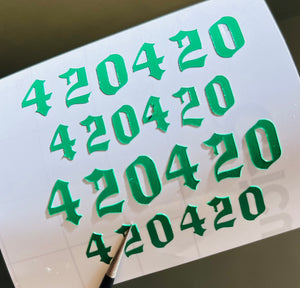 420 Number Stencils